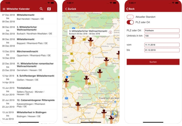 Marktkalendarium-App für alle Mittelalter-Veranstaltungen