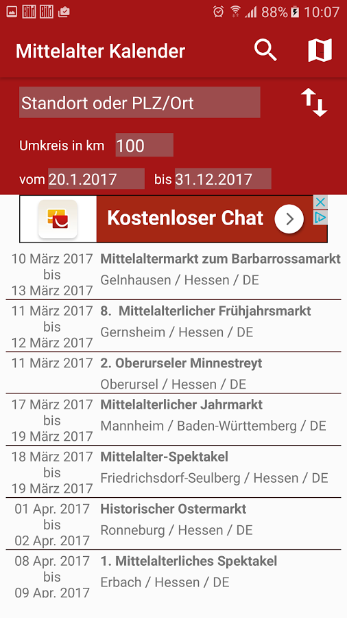 Marktkalendarium-App für alle Mittelalter-Veranstaltungen