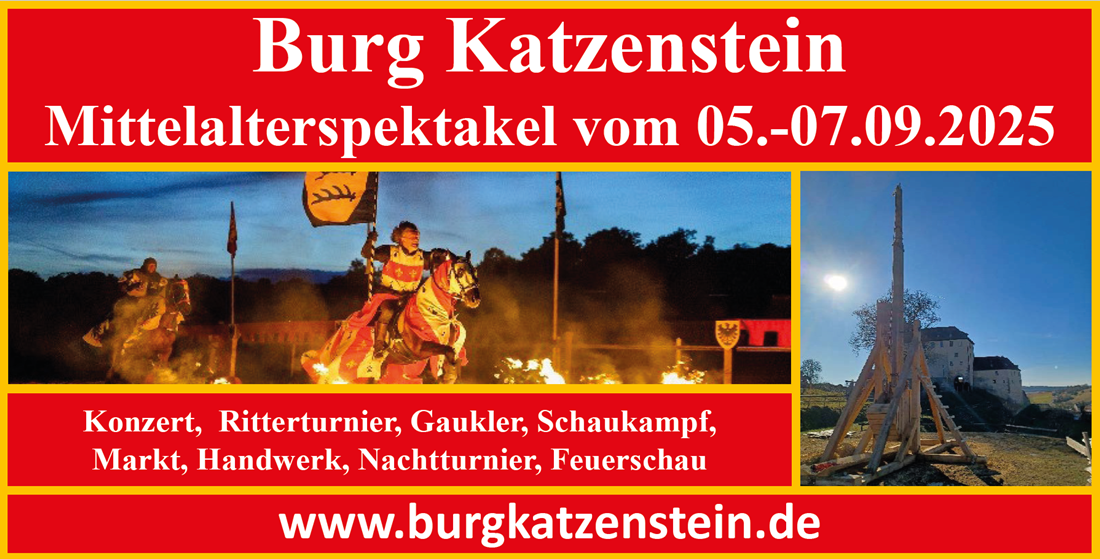 Mittelalterspektakel mit Konzert, Markt und Ritterturnier
